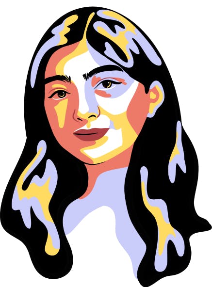 A colorful illustration of Mariana Mejia